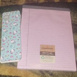 Hello Kitty Notepad and Pink Legal Pads
